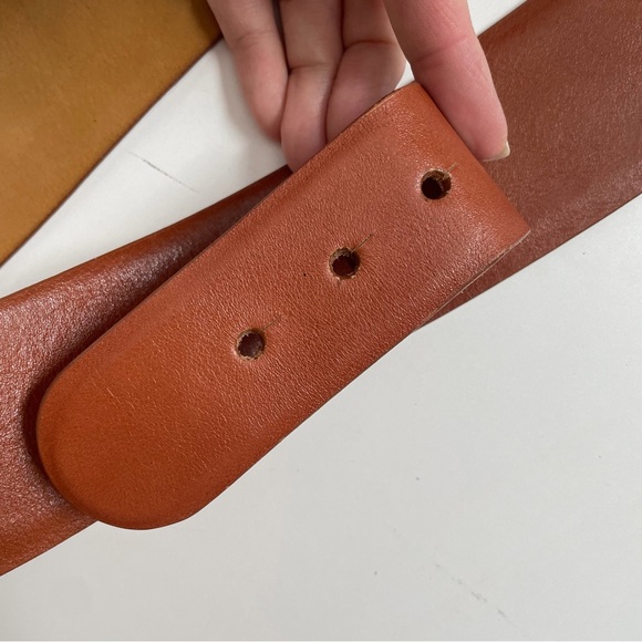 Worrh New York Belt Corset Double Buckle Wide Equestrian Camel Tan Brown Bronze main image 5